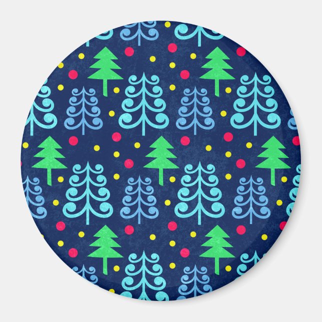 Christmas Trees Pattern Magnet (Front)