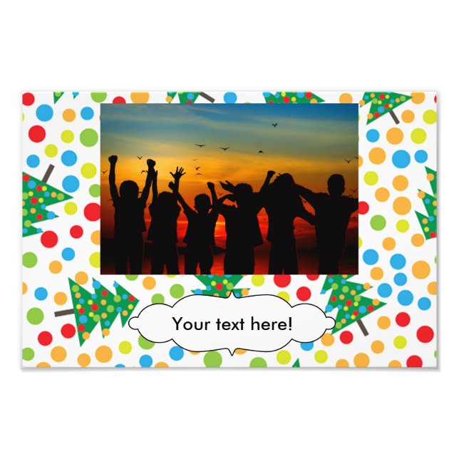 Christmas trees pattern photo print (Front)