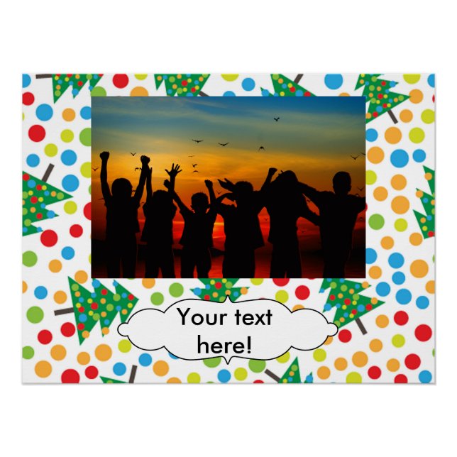 Christmas trees pattern poster (Front)
