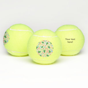 Christmas trees pattern tennis balls