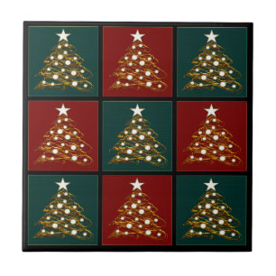 Christmas Trees Pattern Tile