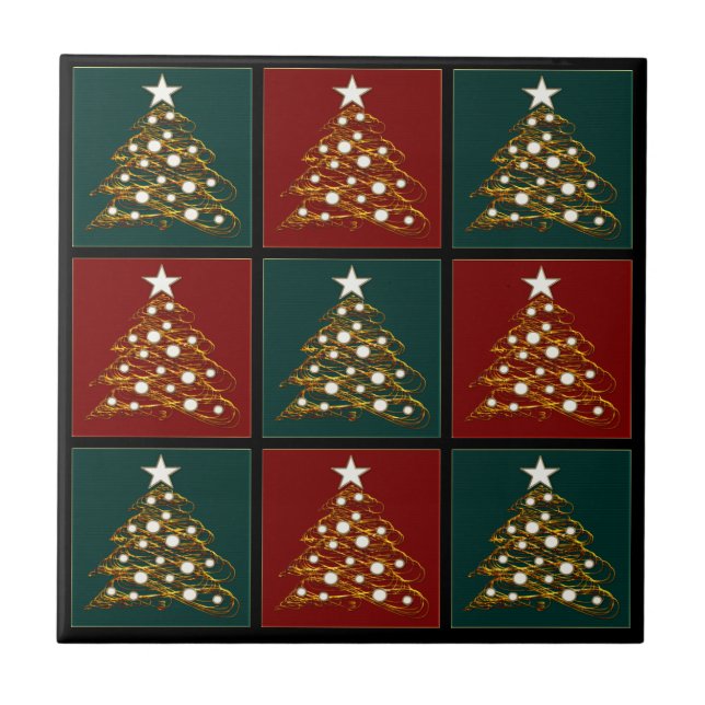 Christmas Trees Pattern Tile (Front)