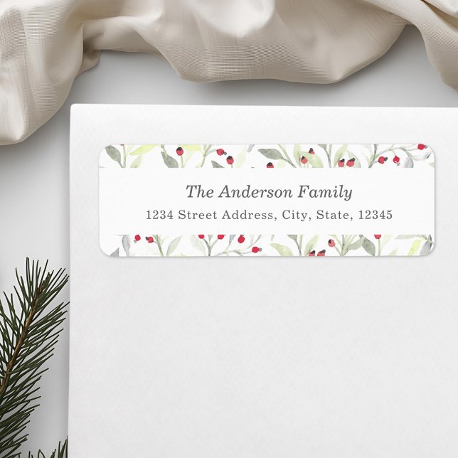 Christmas Trees Personalised Return Address Label (Creator Uploaded)