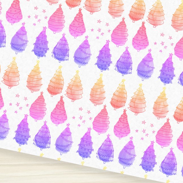 Christmas Trees Pink Tissue Paper (Creator Uploaded)
