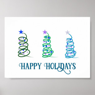 Christmas trees poster