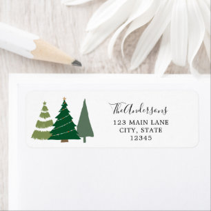 Christmas Trees return address Label