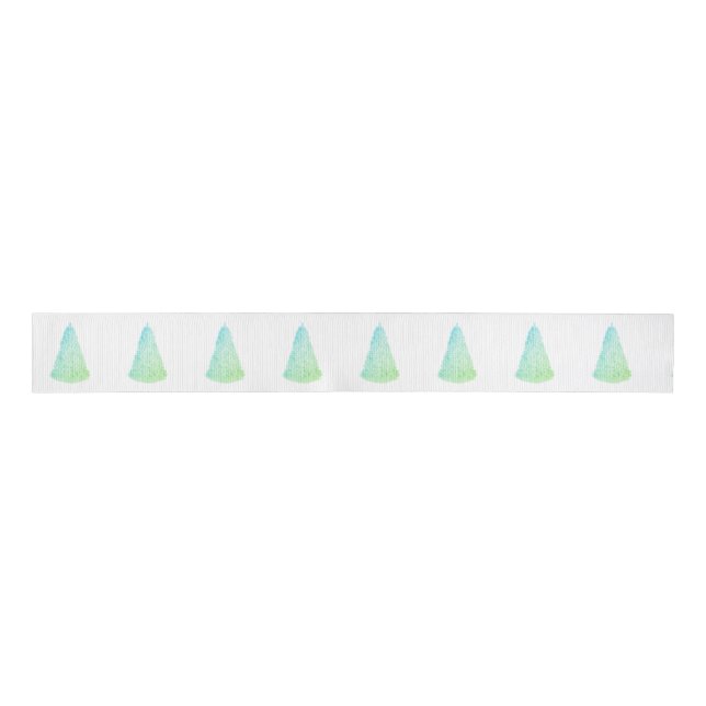 Christmas Trees Ribbon Grosgrain Ribbon (Front)