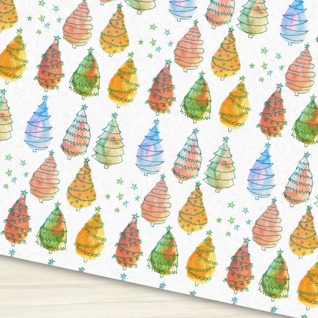 Christmas Trees Rust Tissue Paper (Creator Uploaded)