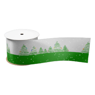 Christmas Trees Satin Ribbon