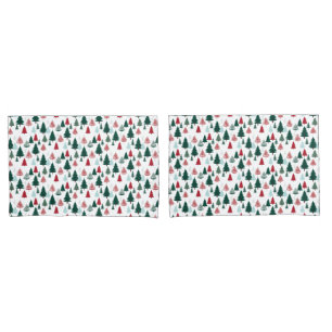 Christmas Trees Scandi Pine Forest Cosy Patterned Pillowcase