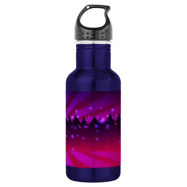 Christmas Trees Shades of Purple 532 Ml Water Bottle (Front)