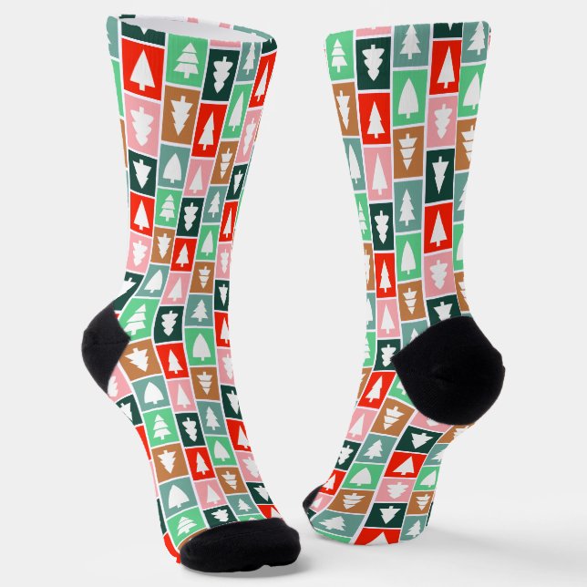 Christmas Trees Socks (Angled)