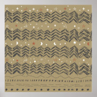 Christmas trees, stars and snowflakes in red, grey