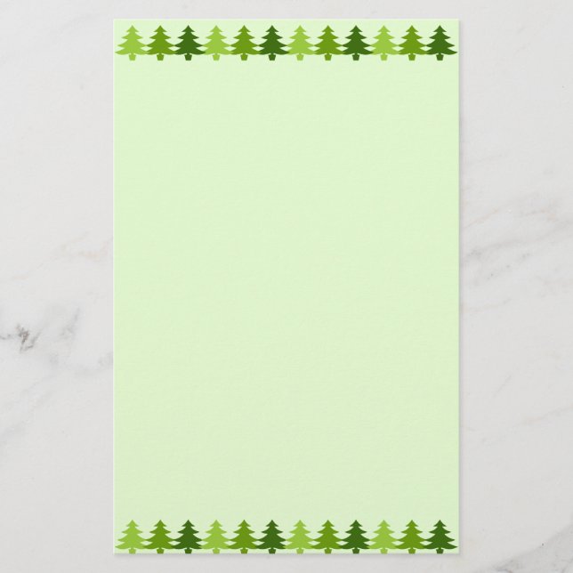 Christmas Trees Stationery (Front)