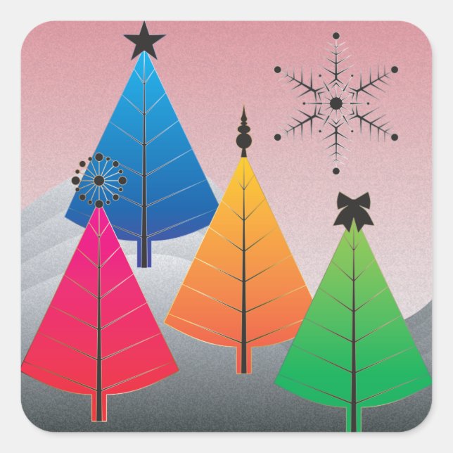 Christmas Trees Stickers (Front)