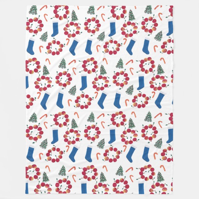Christmas Trees Stockings Candy Canes Blankets (Front)