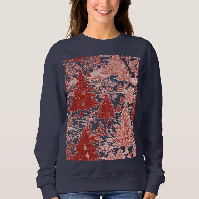 Christmas trees sweat-shirt for women sweatshirt (Front)