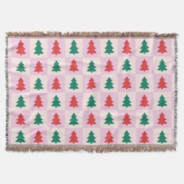 Christmas Trees Throw Blanket (Front)
