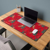 Christmas trees & tigers pattern custom background