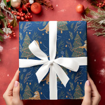 Christmas trees & tigers pattern custom background