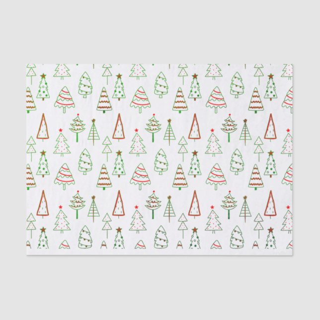 Christmas Trees Tissue Paper (Front)