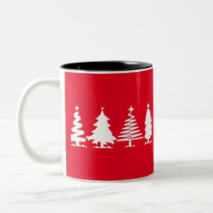 Christmas Trees Two-Tone Coffee Mug