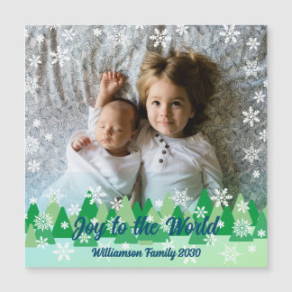 Christmas Trees White Snowflakes Joy to the World 