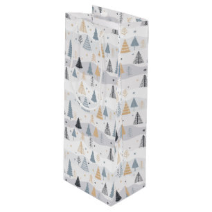 Christmas trees  wine gift bag