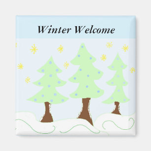 Christmas Trees - Winter Welcome Magnet