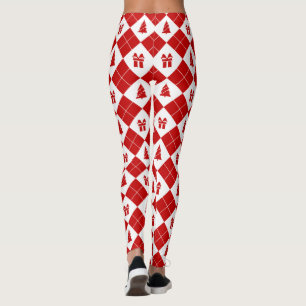 Christmas Trees with Gift Boxes Pattern Leggings
