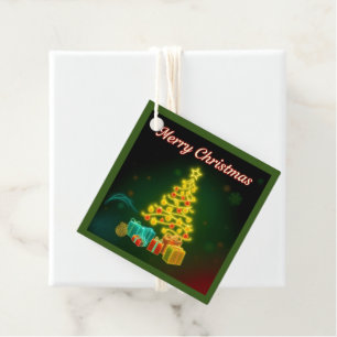 Christmas Trendy Neon Holiday Collection Favour Tags
