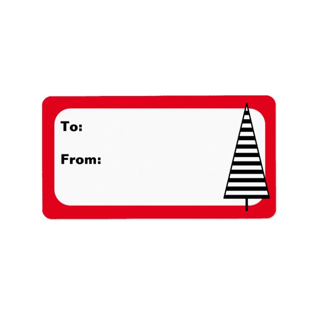 Christmas Tri Trees Label (Front)