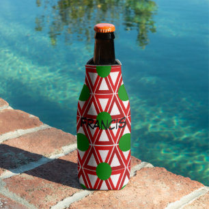Christmas Triangle Quilt  Bottle Cooler