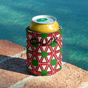 Christmas Triangle Quilt Can Cooler
