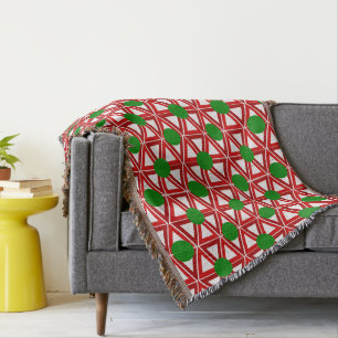 Christmas Triangle Quilt Throw Blanket
