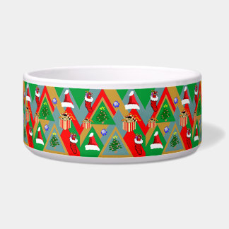 Christmas Triangles Plus Christmas Dog Bowl