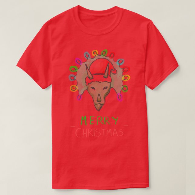 Christmas Triceratops T-Shirt (Design Front)