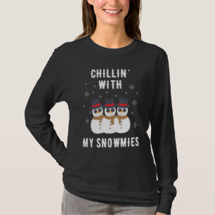 Christmas Trio Snowmen Chillin' With My Snowmies T-Shirt
