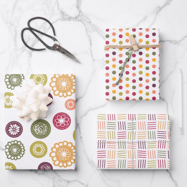 Christmas Trio -  Wrapping Paper Sheet (Front)