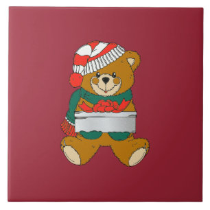 Christmas Trivet Teddy Bear Tile