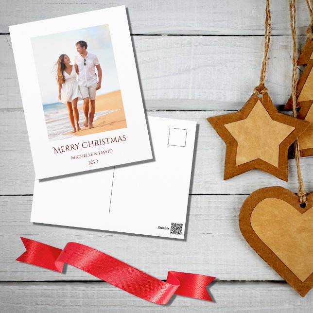 Christmas Tropical Vacation Beach Photo    Holiday Postcard (Creator Uploaded)