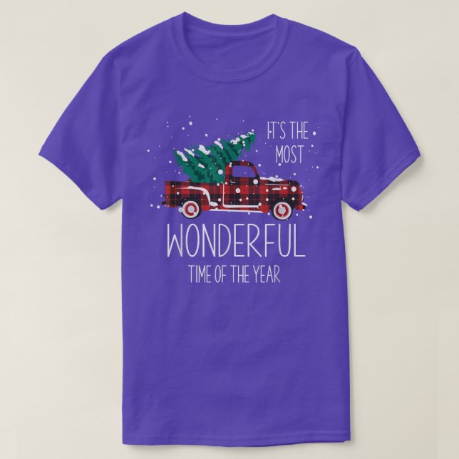 Christmas Truck Its The Most Wonderful Time Of The T-Shirt (Design Front)