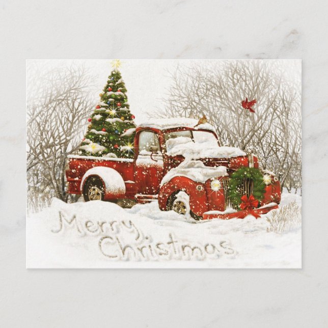 Christmas Truck Postcard (Front)
