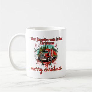 Christmas Truck Route Holiday Driving Festive Jour Coffee Mug