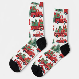 Christmas Truck Socks