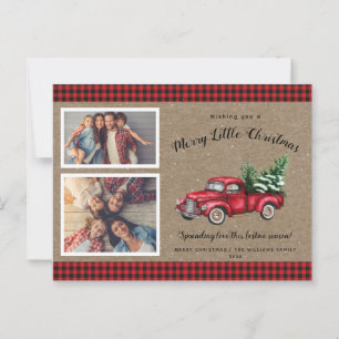 Christmas Truck Tree 2 Photo Christmas Card 
