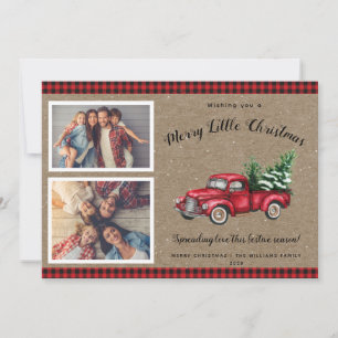 Christmas Truck Tree 2 Photo Christmas Card 