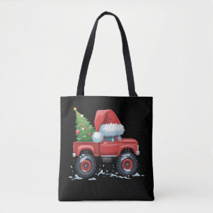 Christmas Truck Tree Xmas Funny Holiday Winter Tote Bag