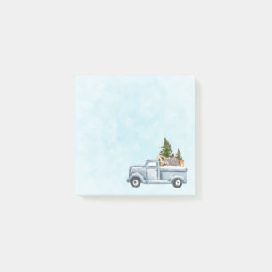 Christmas Truck with Pine Trees & Forest Animals Post-it Notes