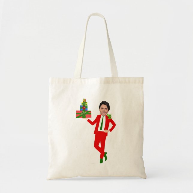 Christmas Trudeau Tote Bag (Front)